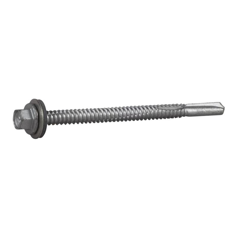 Byggplåtskruv Borrsp Sexkantshuvud Rostfritt Bricka 6,3x90mm Corrseal C4 100st Essve