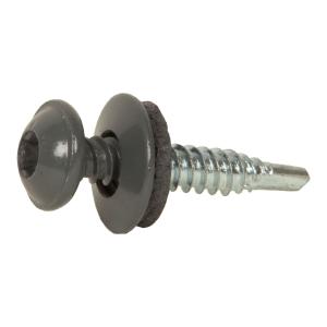 Monteringsskrueskive TX20 4,2x25mm Rustfri C3 Grå RAL7011 100stk Essve