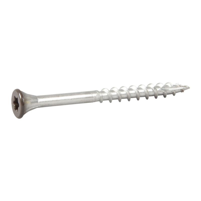 Facadeskrue TX20 4,4x52mm Rustfri Syrefast A4 M.Brun 250stk Essve
