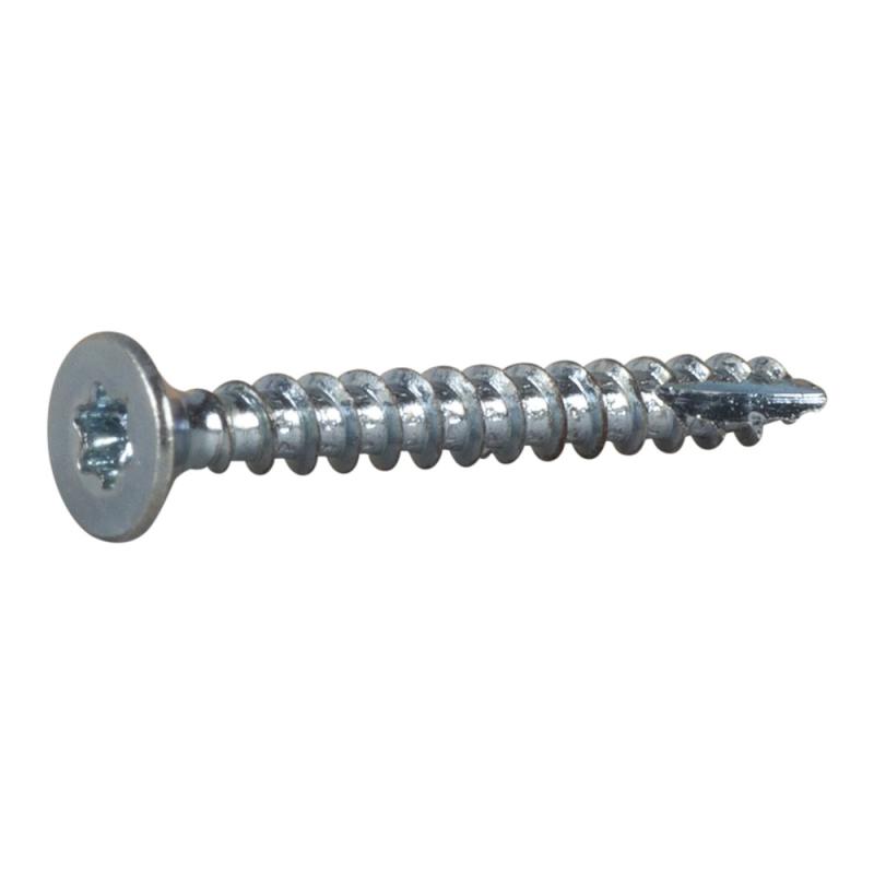 Træskrue Med Forsænket Hoved Fuldgevind TX10 3x25mm blankforzinket C1 200stk Essve