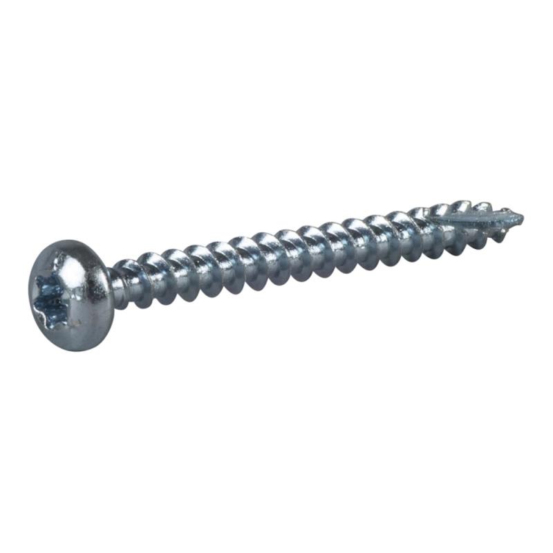 Træskrue Kuglehoved Fuldgevind TX20 4x40mm Blank Zink C1 200stk Essve