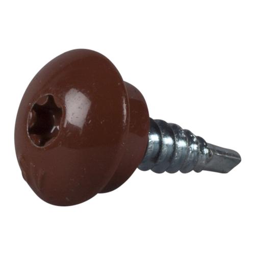 Farmarskruv Decor Borrspets TX25 4,8x20mm Blankförzinkad C3 Tegelröd RAL 8004 250st Essve