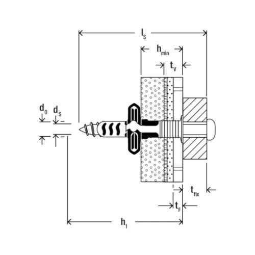 Tætningsprop Vådrum DuoSeal S TX30 8x48mm A2 25stk Fischer
