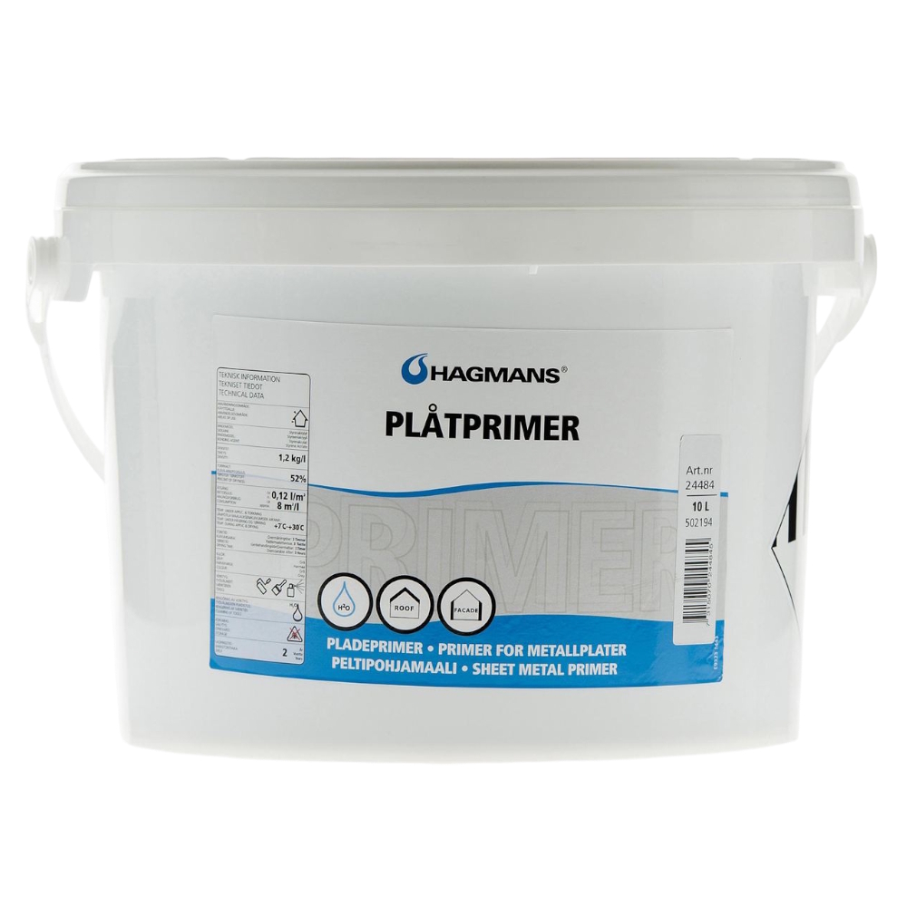 Rust Protection Primer Rust Protection Sheet Metal Sheet Metal Primer 10 Litres Light Grey Hagmans