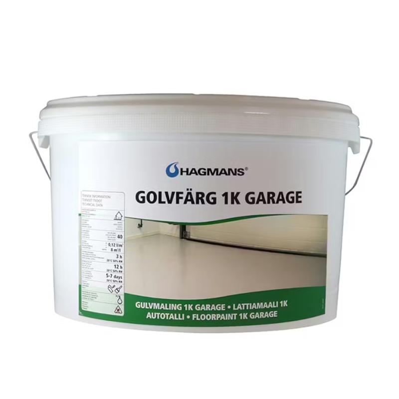 Golvfärg 1K Garage 10 Liter Ljusgrå Hagmans