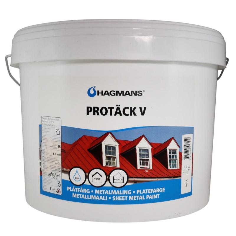 Plåtfärg Protäck V Bas A 9 Liter Hagmans