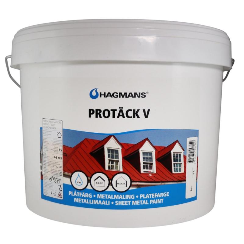 Plåtfärg Protäck V Bas C 9 Liter Hagmans