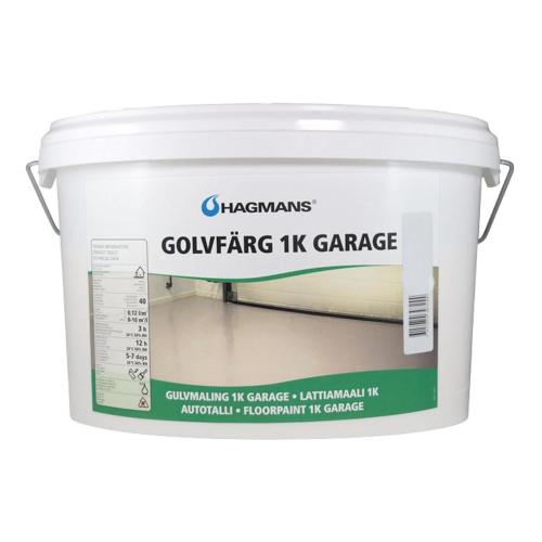 Gulvmaling 1K Garage 4 Liter Grå Hagmans