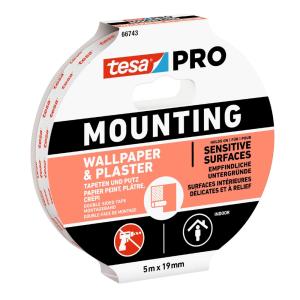 Monteringstejp Pro Transparent 19mmx5m 12st Tesa