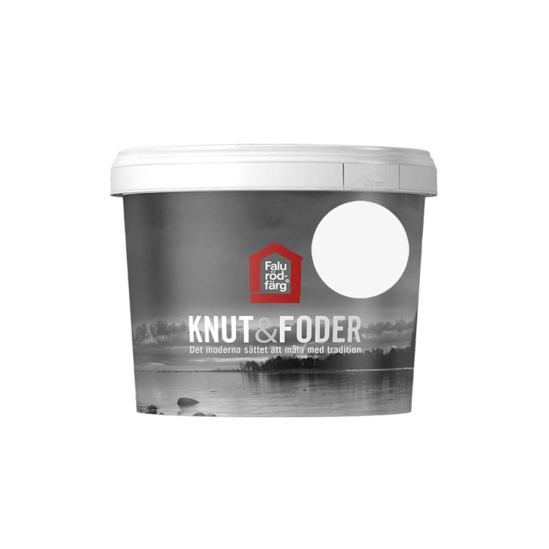 Falu Rödfärg Knut & Foder 1 Liter Brudt Hvid