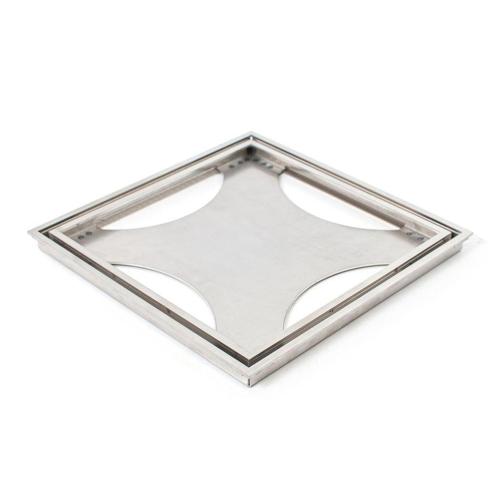 Gulvafløbssi Flise I Ramme Børstet Syrebestandig 200x200mm Tebo Details