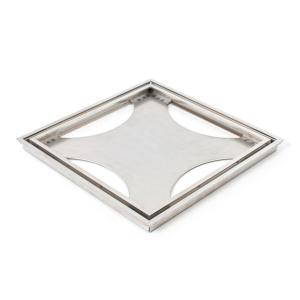 Gulvafløbssi Flise I Ramme Børstet Syrebestandig 200x200mm Tebo Details