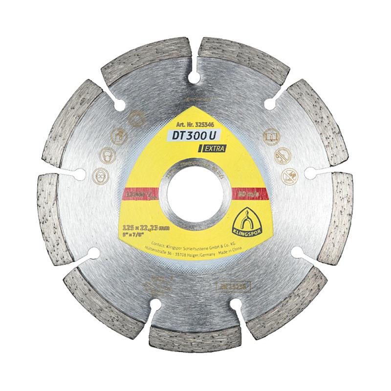 Diamantkapskiva DT300U Extra 9 Segment Av 7mm 125x1,6x22,23mm Klingspor