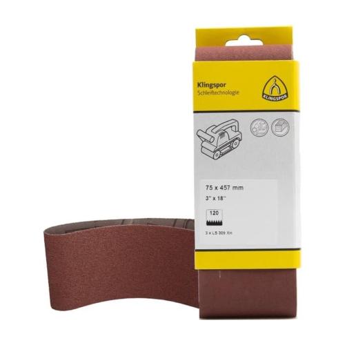 Slibebånd LS 309 XH F5 Diy K80 100x560mm 3stk Klingspor