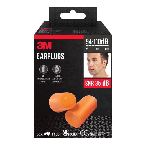 Ørepropper 1100 Firmapakke 50Par 3M