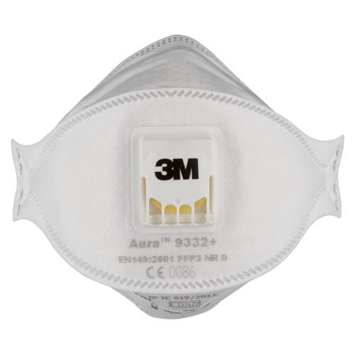 Andningsskydd 9332+ Aura FFP3 Med Ventil 10st 3M