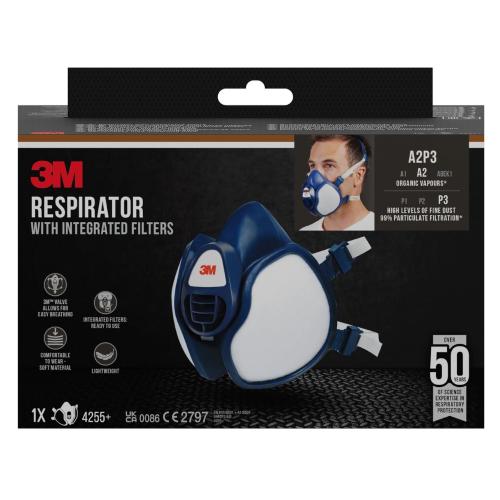 Andningsskydd 4255+ A2P3 För Sprutmålning 3M