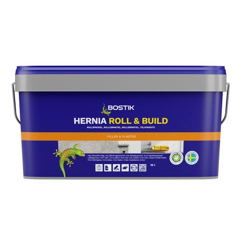 Vægspartel Rulle Spartel Hernia Roll And Build 10 Liter Lysegrå Bostik