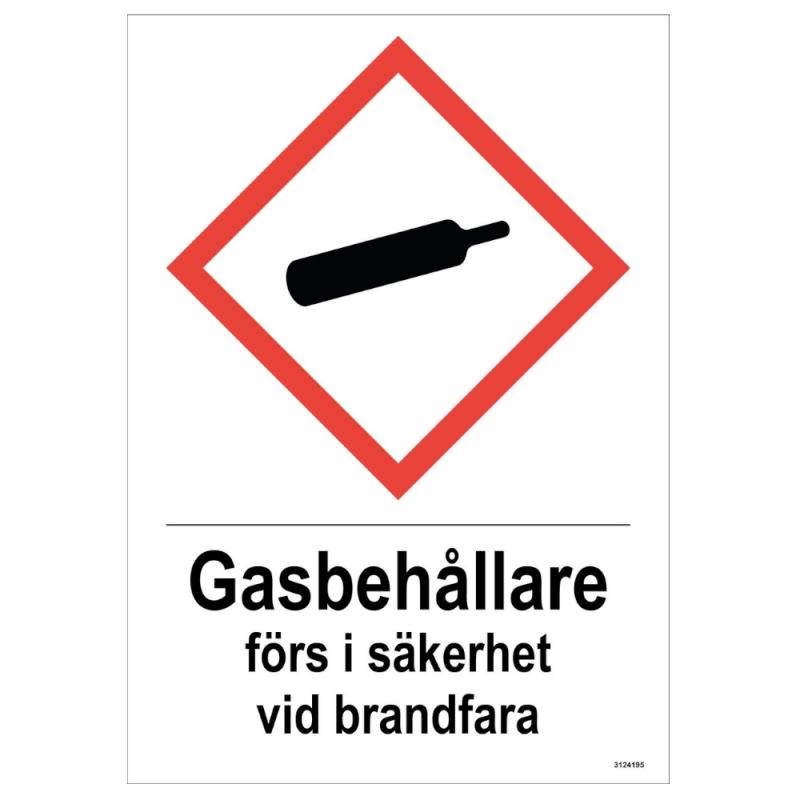 Dekal Gasbehållaref I Säkerhet 148x210mm 3st Unigraphics