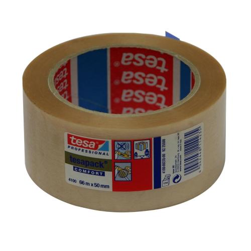 Packtejp Präglade 50mmx66m PVC Transparent Tesa
