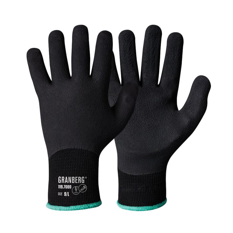Nålstickshandske 7000 Latex Polyester/Bomull Stål Storlek 11 Granberg