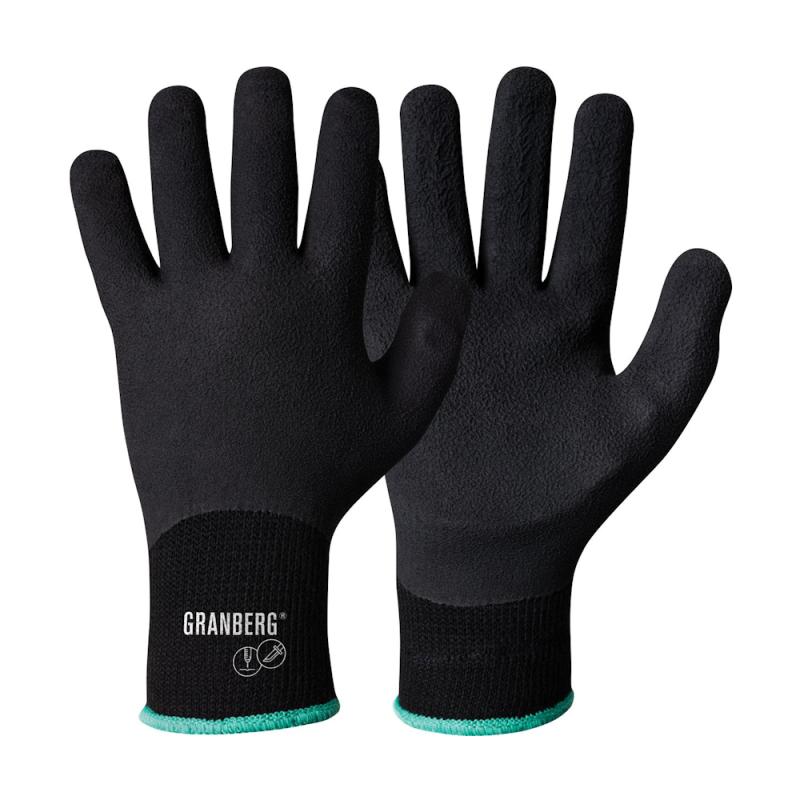 Nålstickshandske 7000 Polyester/Bomull Stål Latex Storlek 8 Granberg