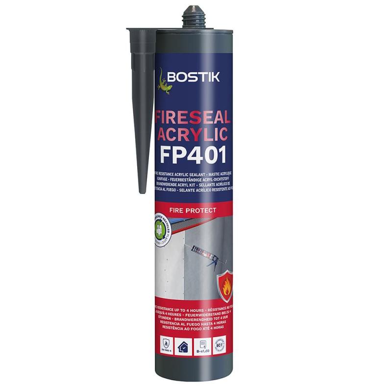 Brandfogmassa FP401 Fireseal Acrylic 300ml Grå Bostik
