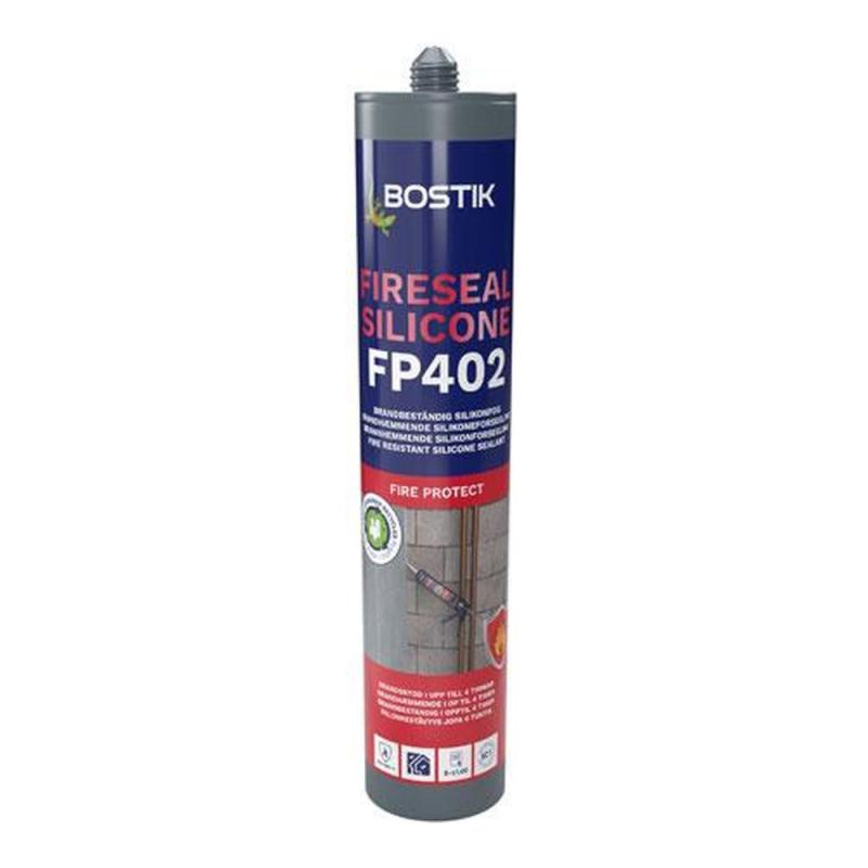 Brandfogmassa FP402 Fireseal Silicone 300ml Grå Bostik