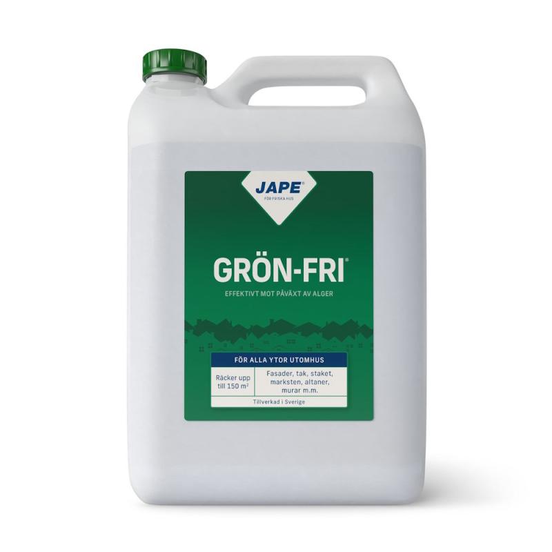 Jape Grön-Fri 5L, Effektiv sanering av alger & lavar