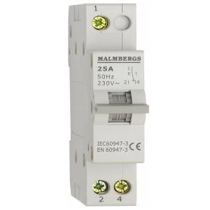 Vippekontakt, 1 polet, 25A, I-0-II, Malmbergs 2149314