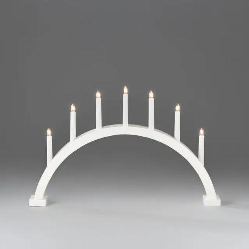 Candlestick Arc 7 Lights E10 IP20 Matt White Konstsmide