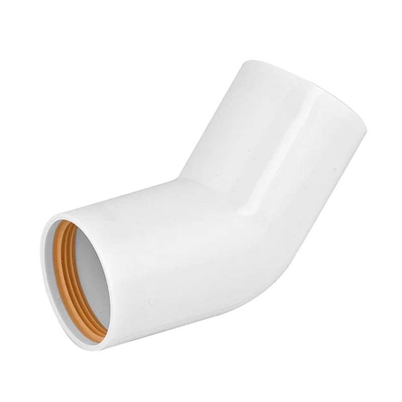 Polypropylen Vinkel 40mmx45° Hvid Faluplast 74310