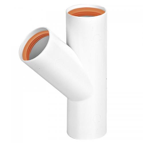 PP T-RÖR VIT 40X45° FP 74820,