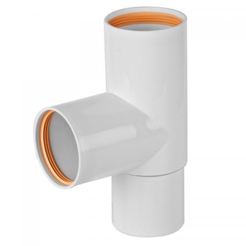 PP T-RÖR VIT 50 2 MUFF FP 75090