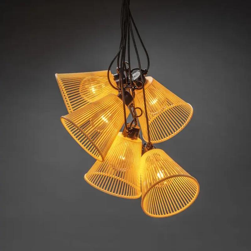 Ekstra LED-Strip 10 Amber E27 24V IP44 Sort/Gul Konstsmide