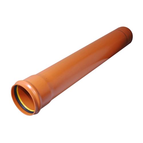 Ground Pipe PVC SN8 With Sleeve 110x6000mm Pipelife