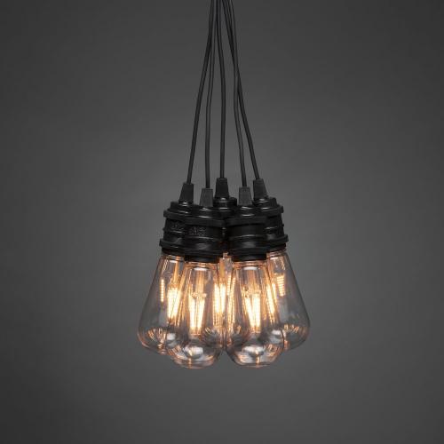 Ljusslinga Startset LED 24V, 10 Amber, Svart, Konstsmide