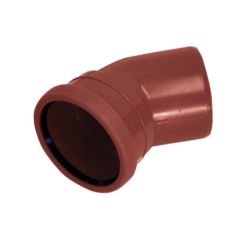 Jordbøjning 1-Muffe 250mmx45° Polypropylen Pipelife