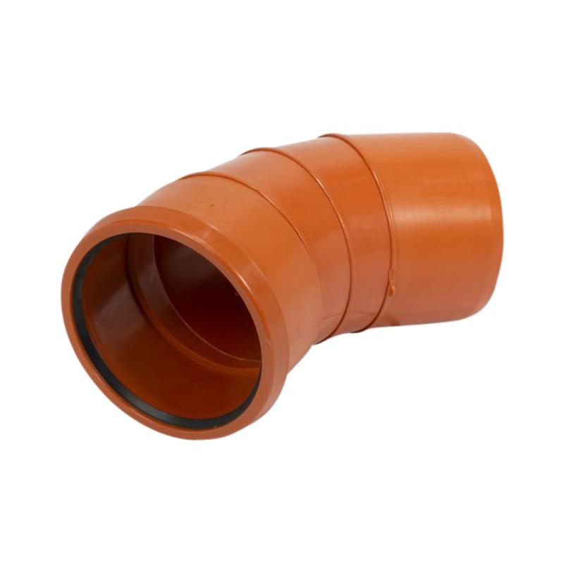 Jordbøjning 1-Muff 315mmx45° Polypropylen Pipelife