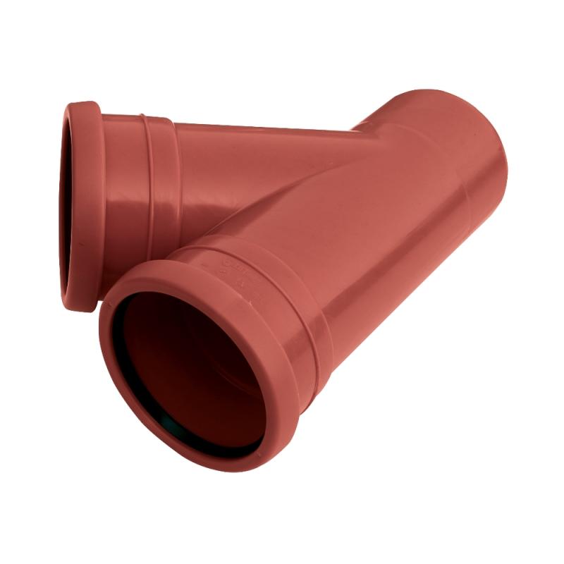Jordforgreningsrør 2-Ærmet 200mmx45o Polypropylen Pipelife