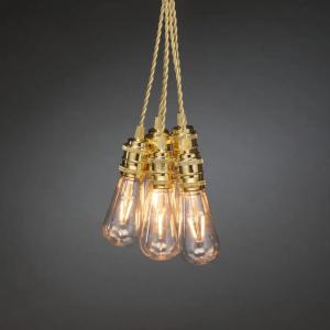 Slinga 8 Amber Utbytbar LED IP20 Guld Konstsmide