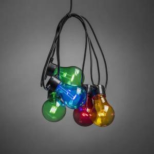 Ljusslinga Startset 10 Flerfärgad LED E27 IP44 Svart Konstsmide