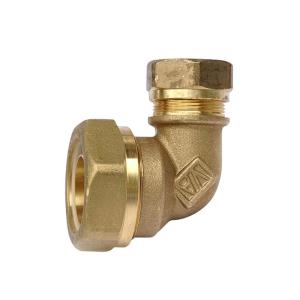 Vinkelkobling PE CU 40x28mm Messing Vatette