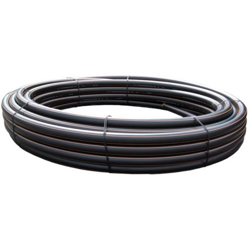 PEM Pressure Pipe 50x3mm PN10 SDR17 PE100RC Brown Stripe Pipelife