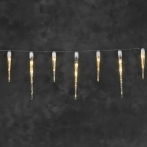 Icicle String 16 Icicle 24 Amber LED IP44 White Konstsmide