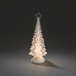 Christmas Tree Acrylic LED Rotating 33cm 3xAA IP20 Clear Konstsmide