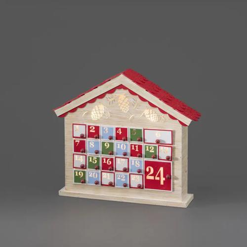 Silhouette Motif Adventskalender Med Fjernbetjening 29 Varm Hvid LED IP20 Naturlig Konstsmide