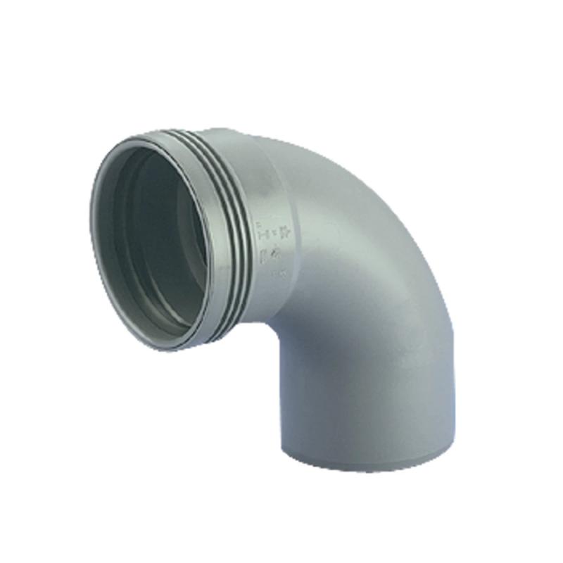 Wafix PP Lang Bøjning, 1 Ærme, 88,5°, Grå (75mm×88,5°)