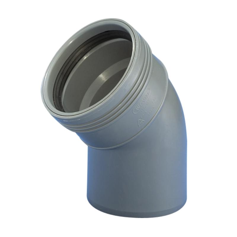 Wafix PP Bend, 1 Ærme, 50mm, Grå (50mm×45°)