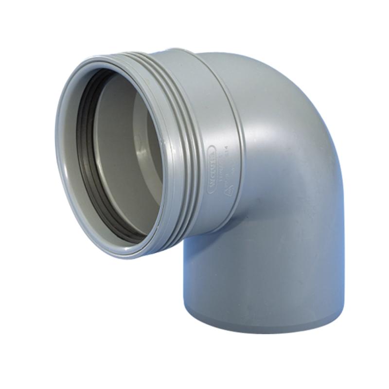 Wafix PP Bøjning, 1 Ærme, 75mm, Grå (75mm×88,5°)